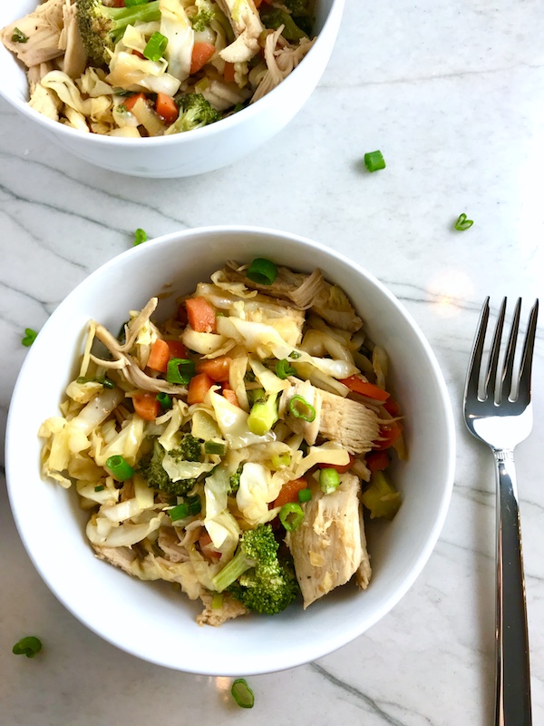 Chicken and Seared Cabbage Salad - Talking Meals