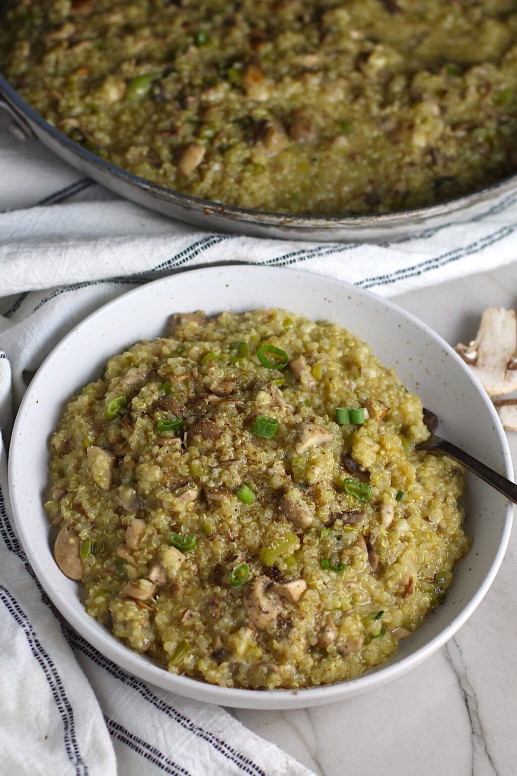 Easy Mushroom Quinoa Risotto without Wine Talking Meals