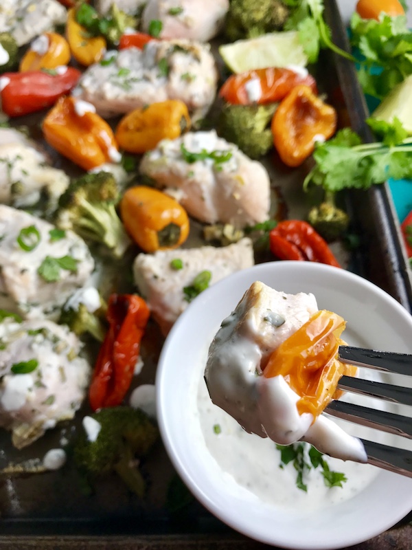 Cilantro Lime Yogurt Chicken & Sweet Peppers Talking Meals