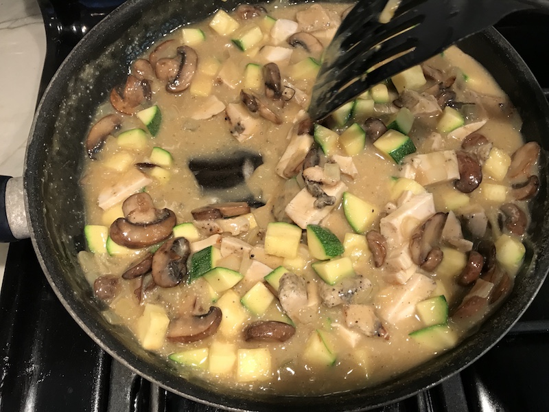Zucchini and Chicken Rice Skillet is a creamy and flavorful recipe filled with different textures from the mushrooms, onion, zucchini, chicken, and rice. It's also incredibly easy to make as it all comes together in one skillet.
