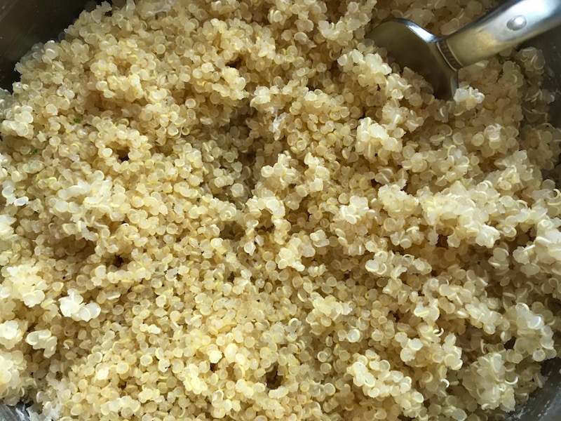 Cooked Quinoa for Cilantro Lime Quinoa. It's fluffy, nutty, citrusy, salty, and the perfect accompaniment for any protein or vegetable!  With just a few simple ingredients, you can make this fantastic healthier alternative to rice. #quinoa #quinoarecipes #sides #healthyfood