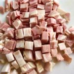 Diced Pancetta for Pancetta, Parmesan, and Pepper Pasta. The Pancetta gives a salty and slightly peppery flavor, Parmesan cheese creates a nutty and creamy sauce, and the ground black pepper gives a peppery flavor that makes this pasta stand out. #pasta #easypasta #easydinner #dinner #italian #familydinner #onpotdinners #onepandinners #parmesan