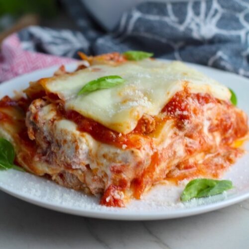 Layered Lasagna Recipe {with Italian Chicken Sausage} - Talking Meals