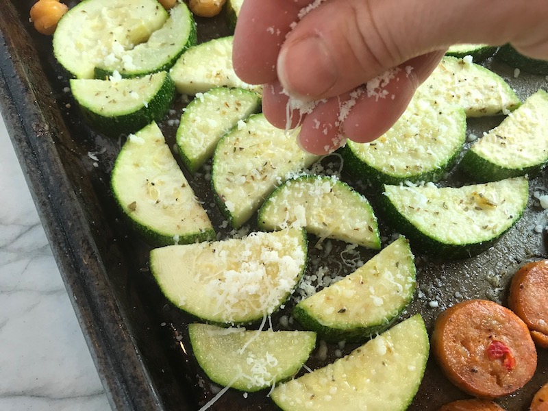 Med Sheet Pan Dinner Make94 Parm On Zucchini Cu Talking Meals