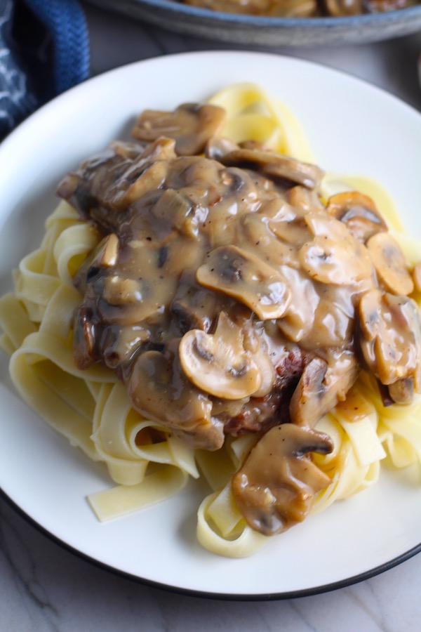 Mushroom Sauce over pasta. #vegetarian #healthydinner #dinnerideas #mushrooms