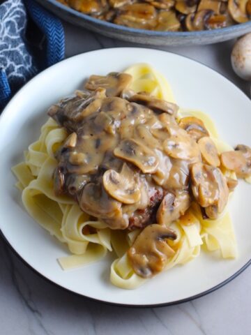 Mushroom Sauce without cream over pasta.