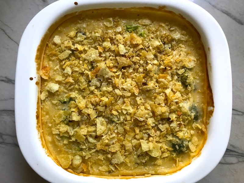 Baked Broccoli Cheese Quinoa Bake It's a comfy cozy casserole that's perfect to make ahead for a simple weeknight side or main dish.