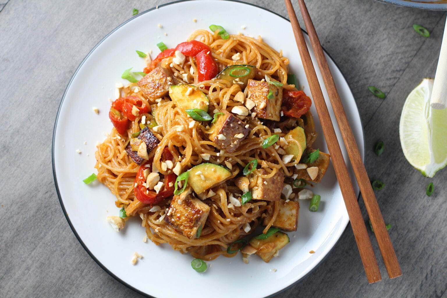 Easy Thai Vegetable Stir Fry with Tofu and Peanut Sauce Talking Meals