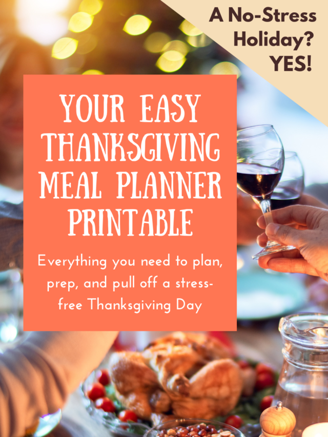 Thanksgiving Meal Planner Guide Printable Story - Talking Meals
