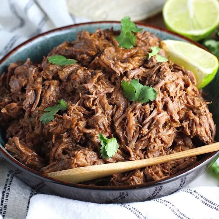 Mexican Shredded Beef Recipe {in the Slow Cooker or Oven} - Talking Meals