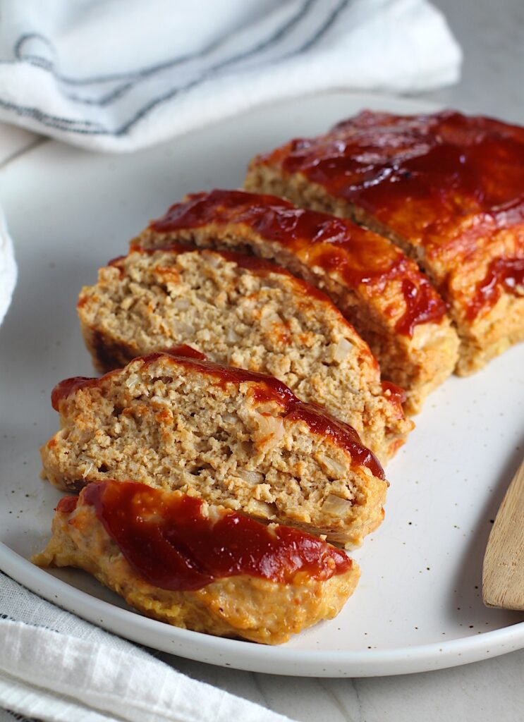 Easy Moist Ground Chicken Meatloaf - Talking Meals