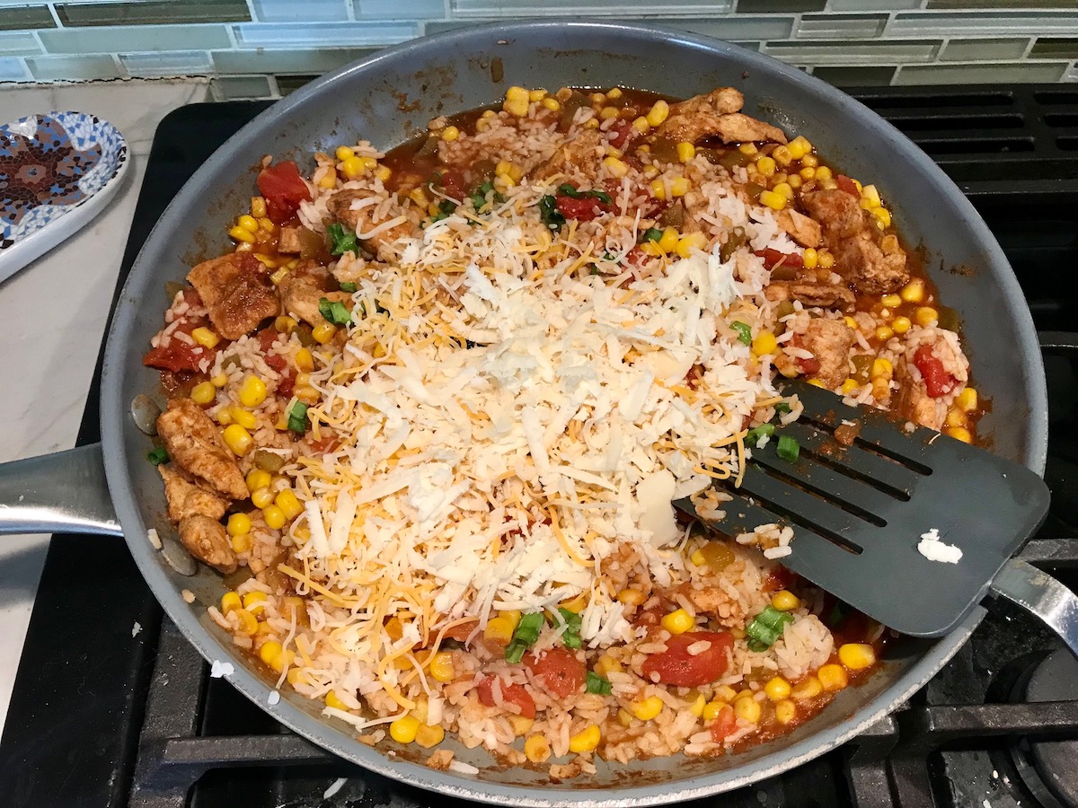 mexican chicken rice and cheese