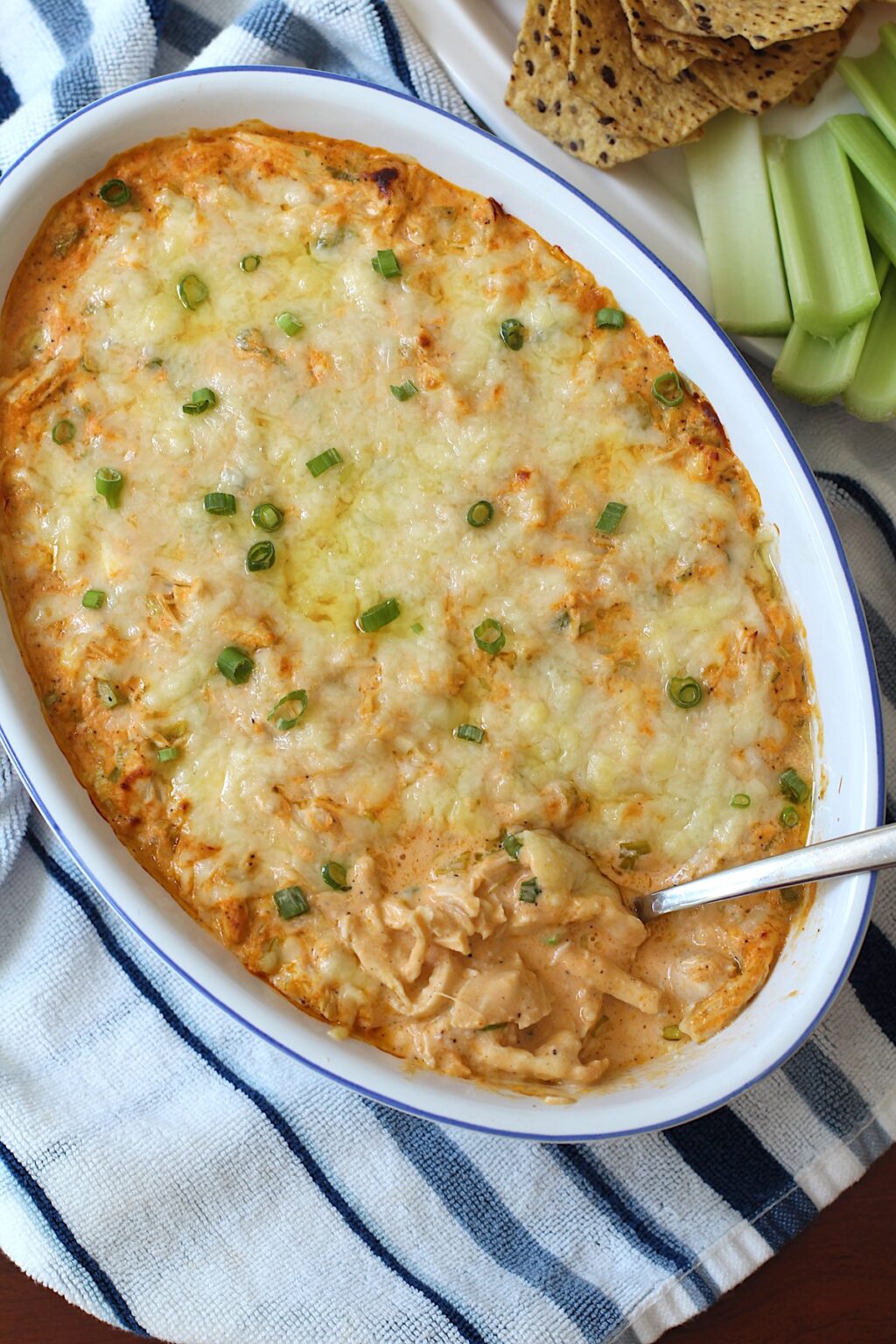 Buffalo Chicken Dip with Greek Yogurt - Talking Meals