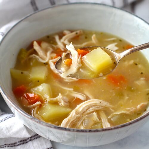 Creamy Chicken Potato Soup Recipe - Talking Meals