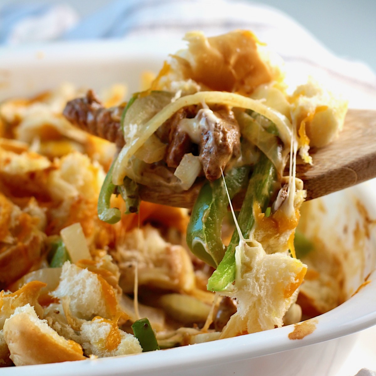 Easy Philly Cheese Steak Casserole - MJ and Hungryman