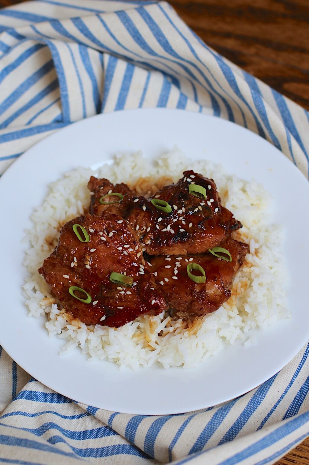 Easy Honey Ginger Chicken over Rice - Talking Meals