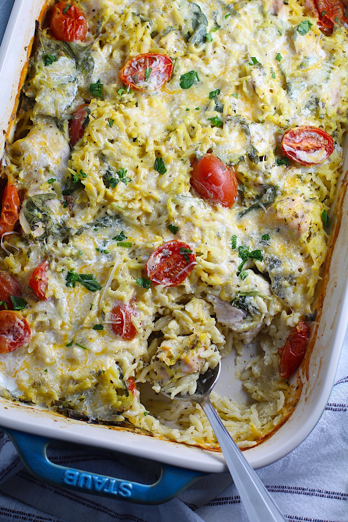 Easy One Pan Chicken Orzo Bake Talking Meals Easy One Pan Chicken Orzo Bake Talking Meals